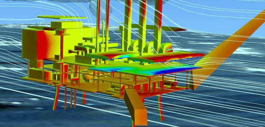 Artist impression of offshore analysis rig